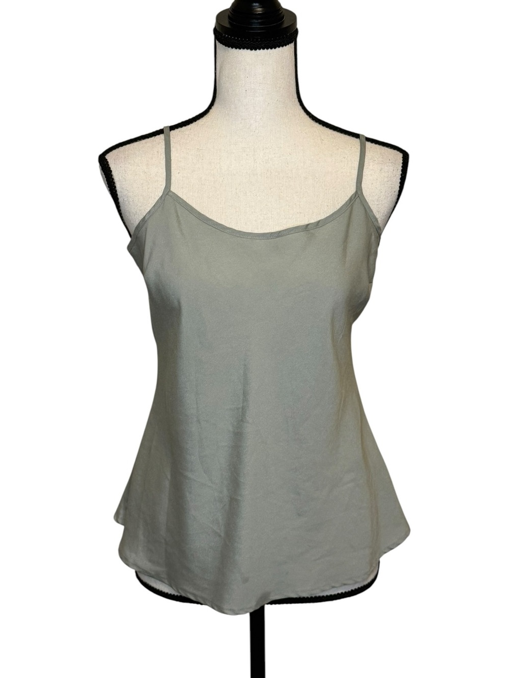 DKNY Lightweight Spaghetti Strap Tank Top - Sage Green
